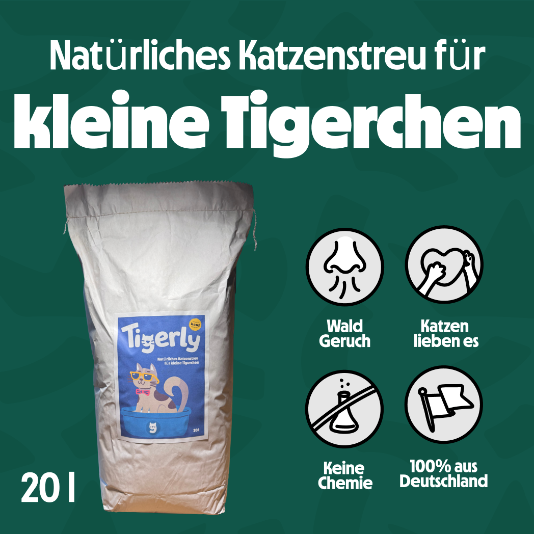 Tigerly Natur Katzenstreu 17L